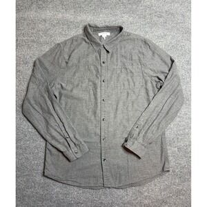 Frame Shirt Men XL Gray Slim Button Up Utilitarian Shirt Business Casual